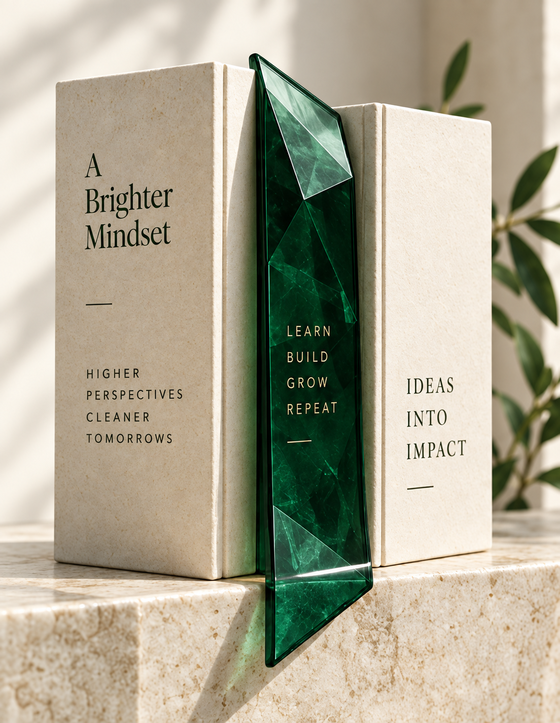 Books representing a bright mindset